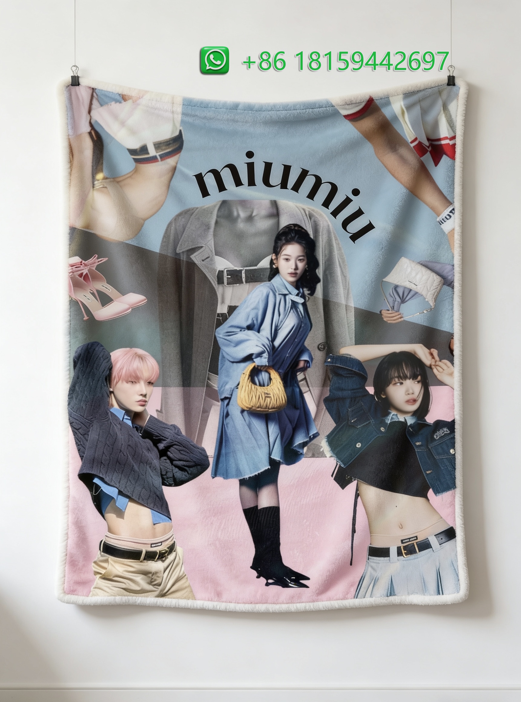 Miumiu Throw Blankets